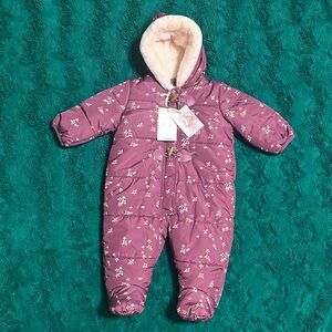 Jessica Simpson Mauve Floral Kids Footie
